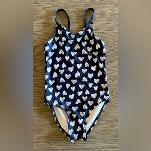 H&M Kids Swimwear - Navy and White Heart Pattern. Size 1.5 / 2 Years